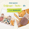 junikind Stoffpuppen und Taschen erhalten 12% Rabatt, wenn im Bundle gekauft